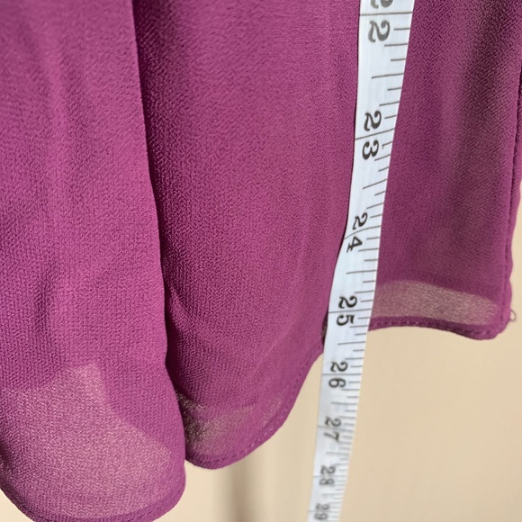 Gold sequin purple Chiffon sleeveless dress Anthro - Picture 5 of 8